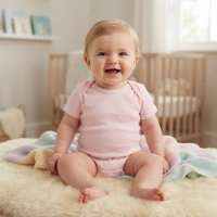 T20801: Baby Pink 3 Pack Short Sleeve Bodysuits (0-12 Months)